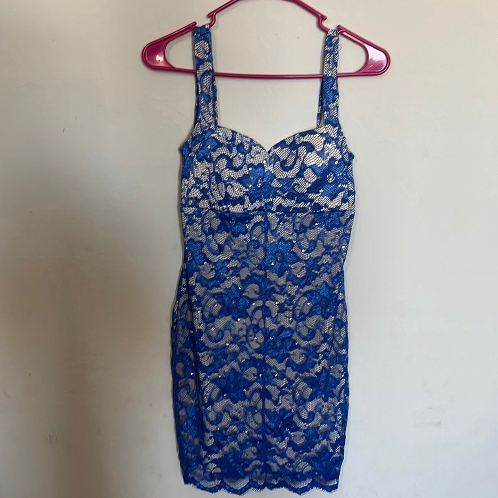 Blue mini dress